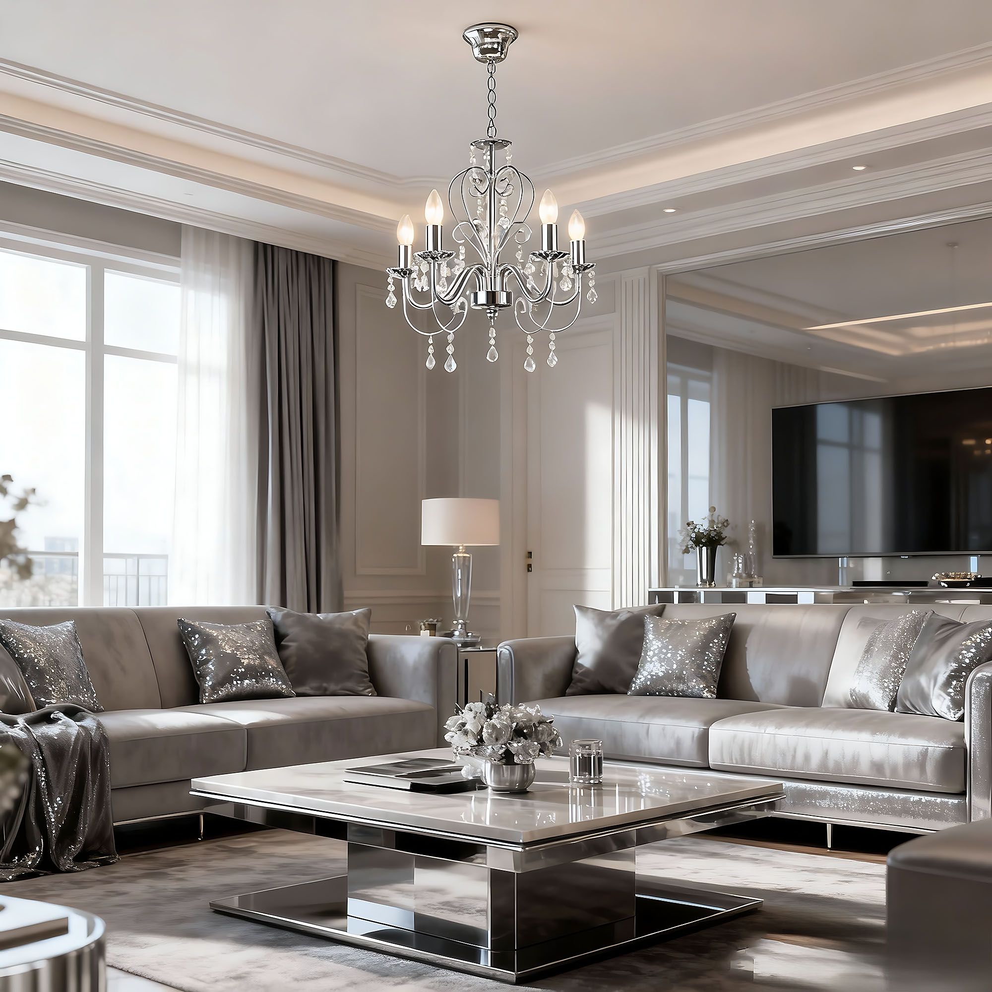 Mennyezeti Lámpa Ebt008-5cp Chrome 6