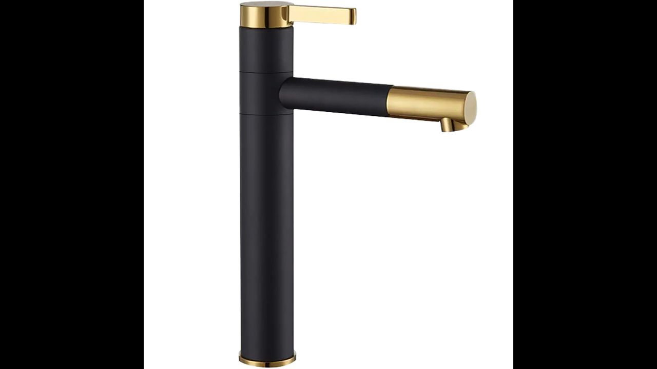 Rea SMART Black Gold magasított fürdőszobai mosdó csaptelep